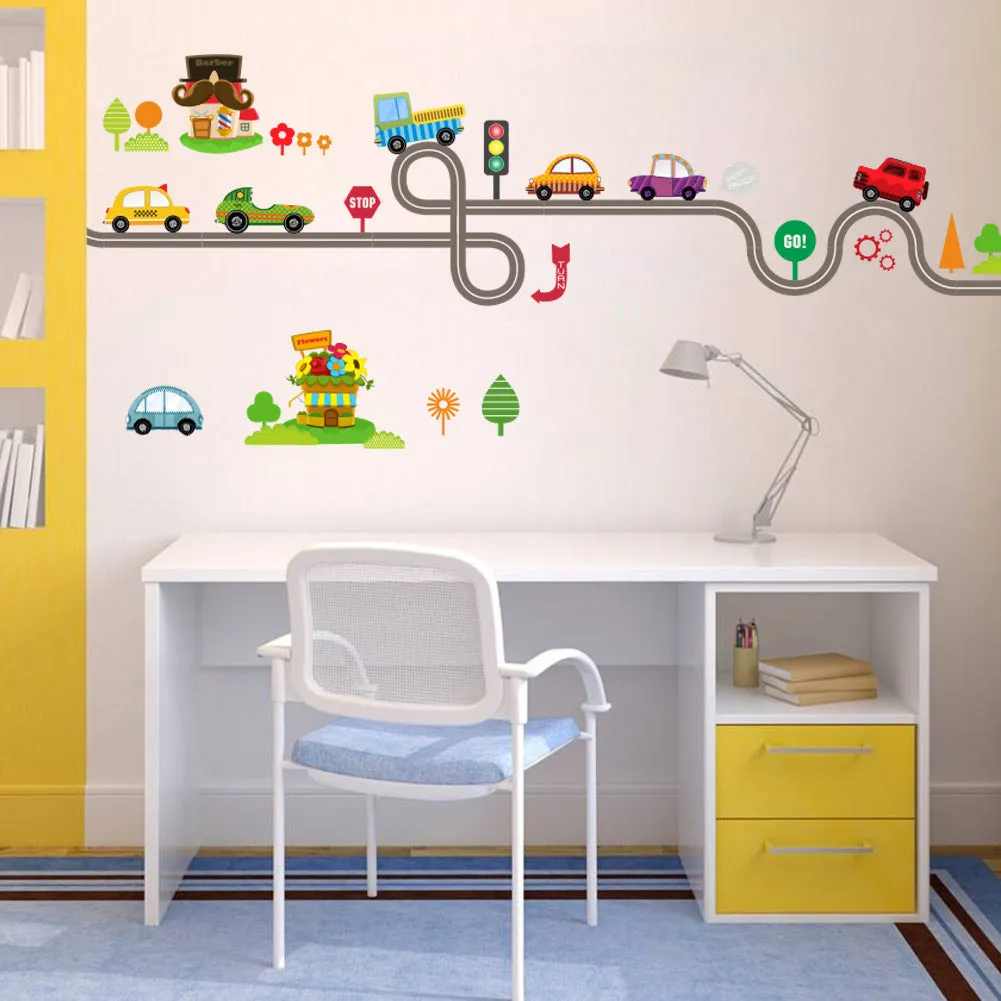 Cartoon Cars For Children's Bedroom Wall Stickers