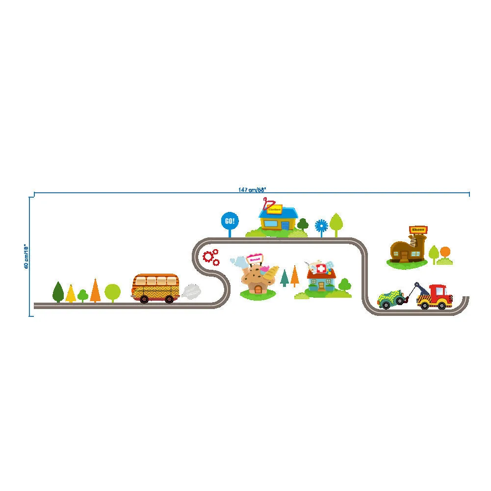 Cartoon Cars For Children's Bedroom Wall Stickers
