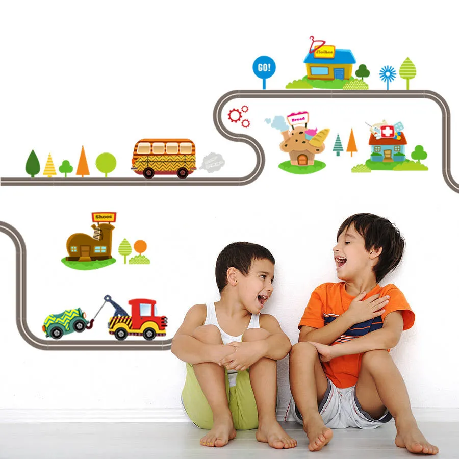 Cartoon Cars For Children's Bedroom Wall Stickers