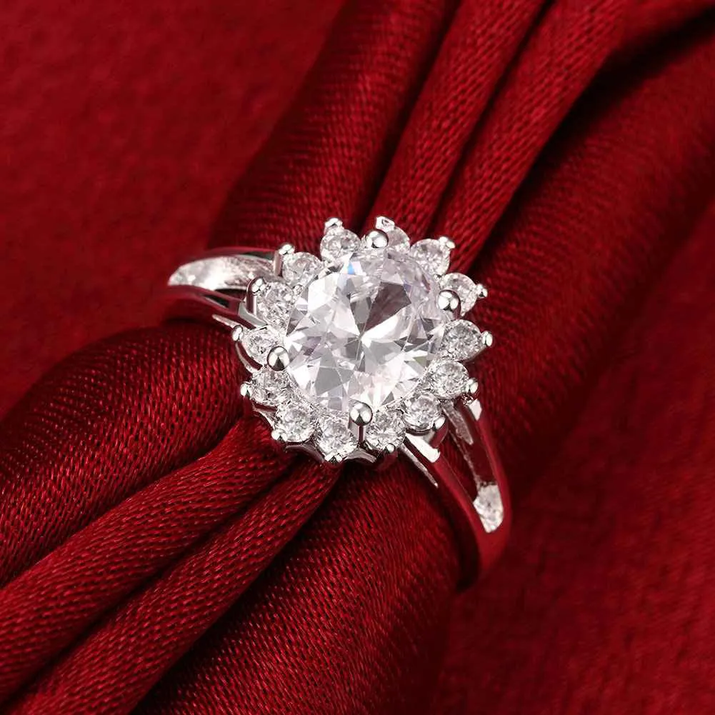 Christmas gift silver plated ring jewelryDan Taiyang Inlay ring 145 ELY
