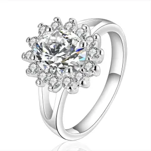 Christmas gift silver plated ring jewelryDan Taiyang Inlay ring 145 ELY