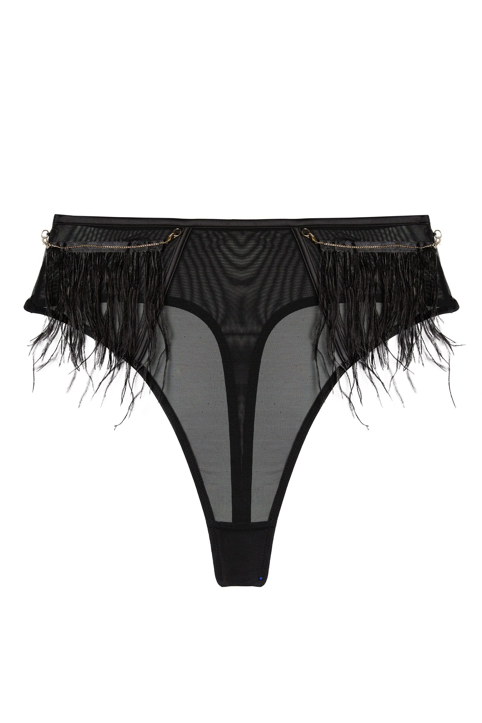 Electra Black Feather High Waisted Brief