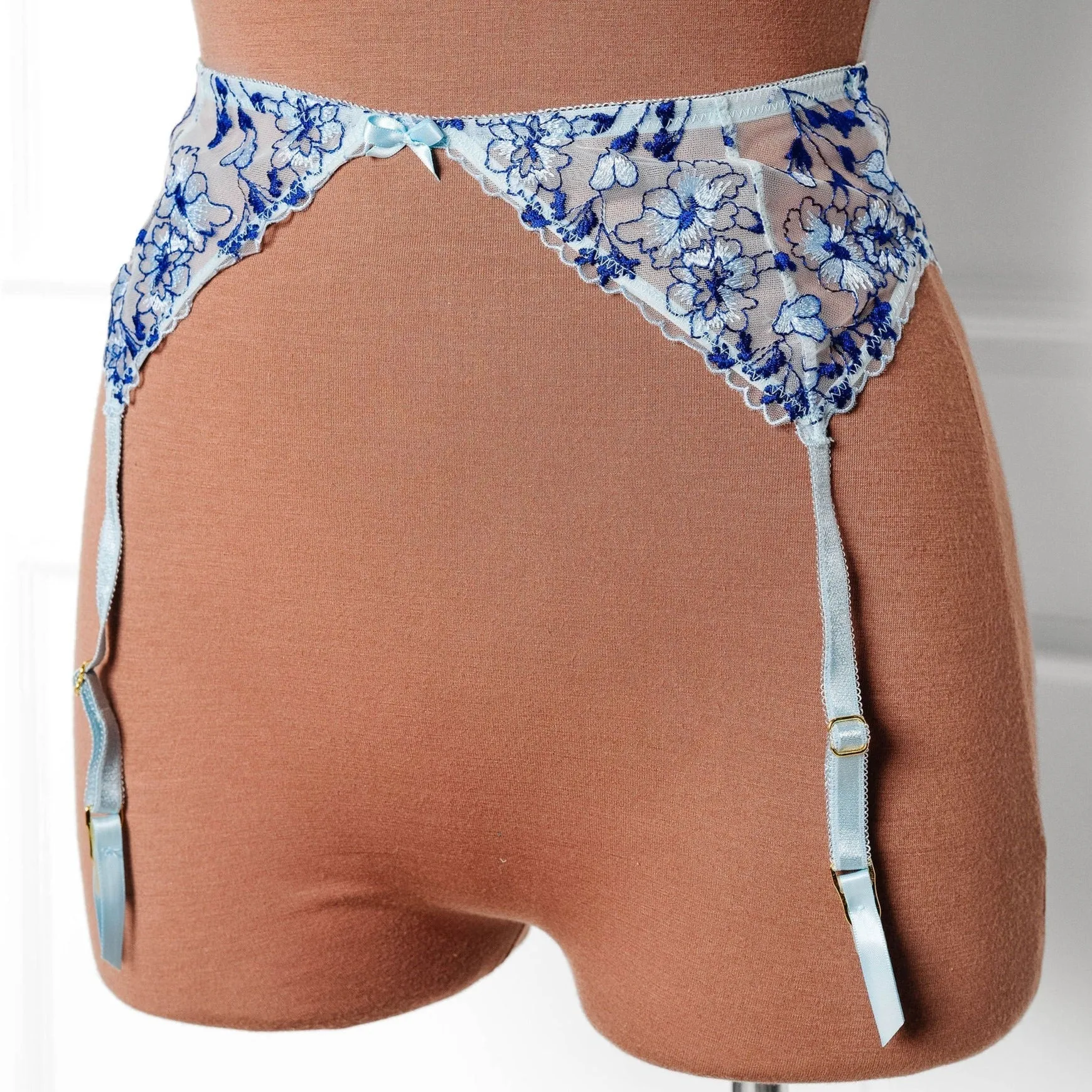 Embroidered Garter Belt