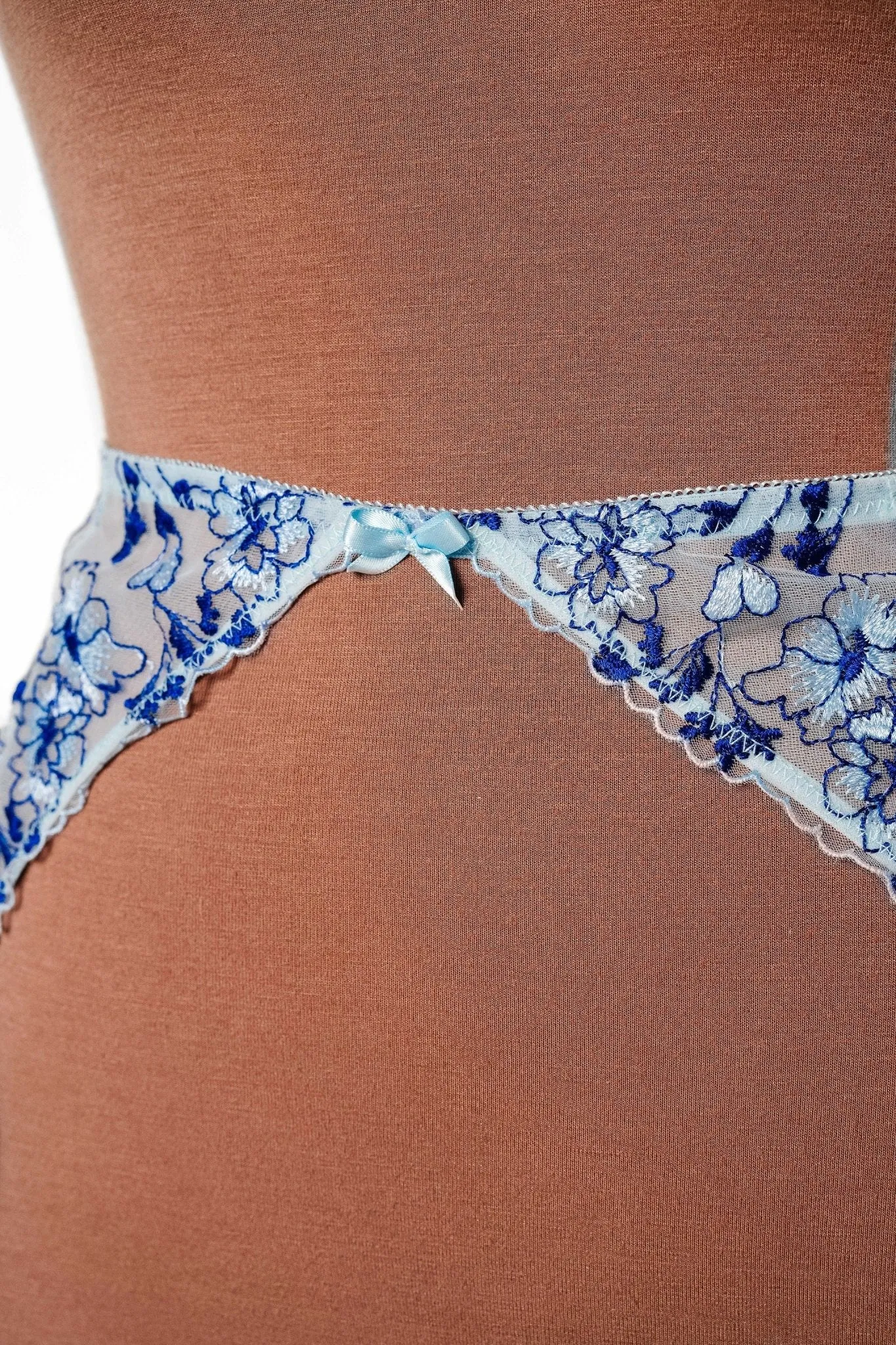 Embroidered Garter Belt