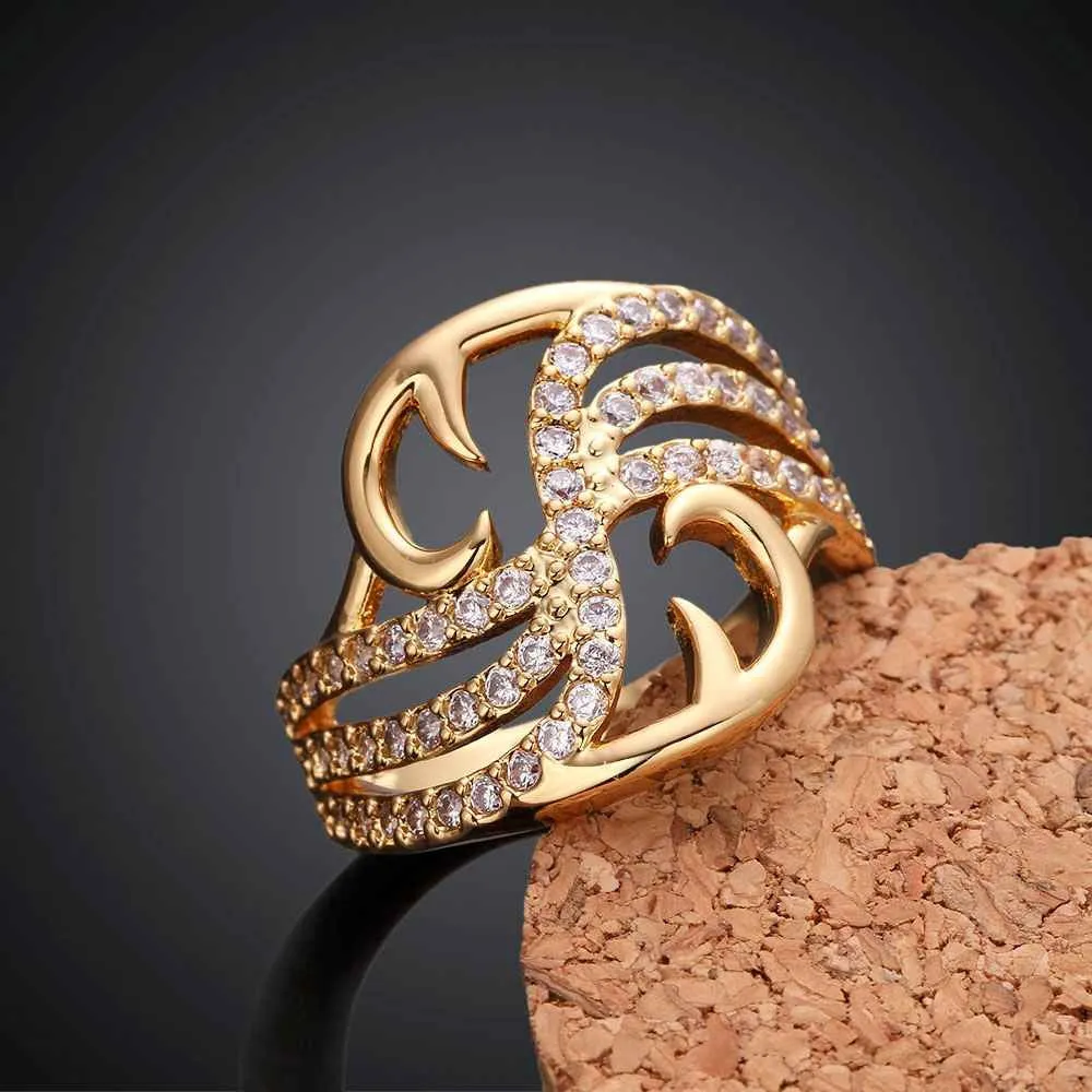 jewerly anillos 18K GP Efforts the point party wedding rings girl Jewelry Rings673 ELY