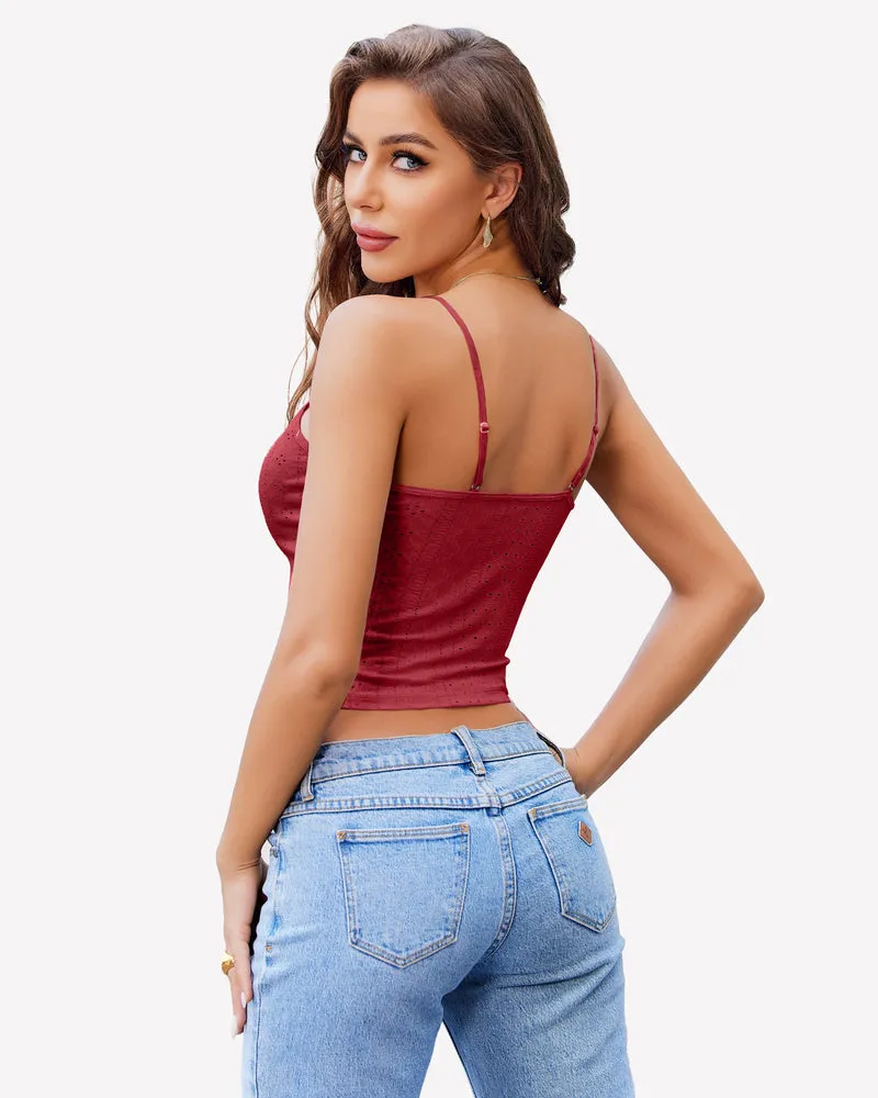 Lace Tank Trim Crop Top