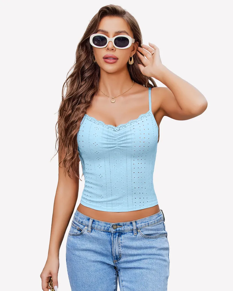 Lace Tank Trim Crop Top