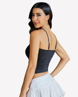 Lace Tank Trim Crop Top