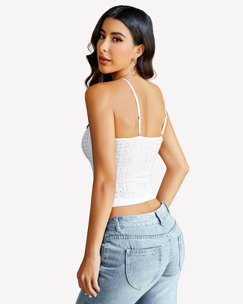 Lace Tank Trim Crop Top