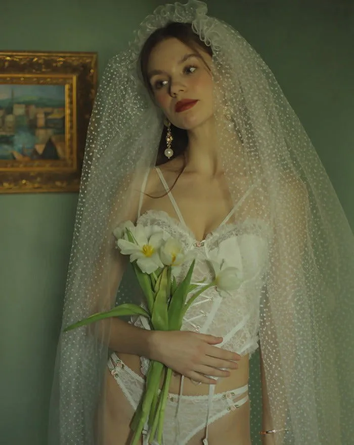 Lolita Lace up Corset Floral Lingerie