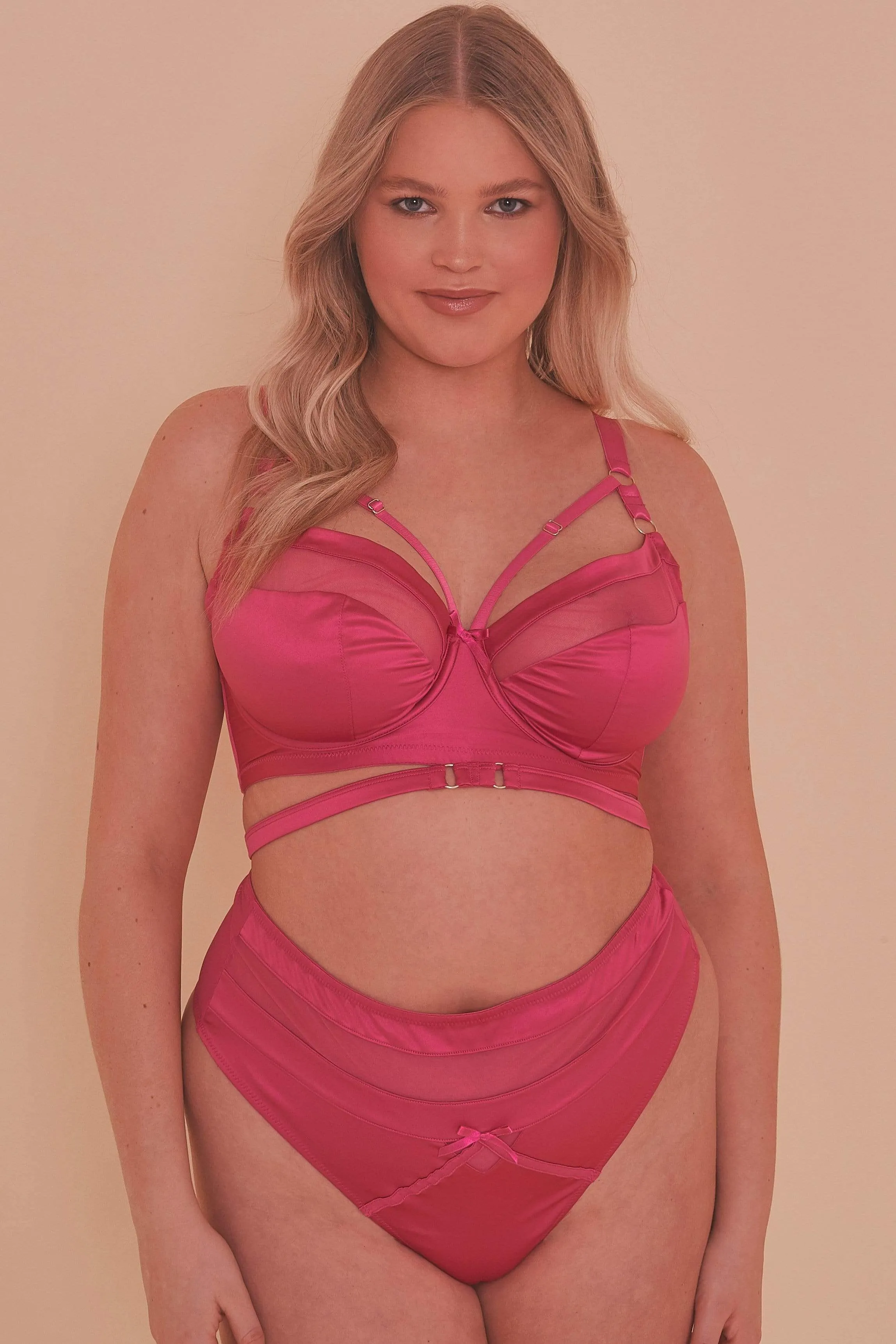 Madeleine Bondage Hot Pink Bra