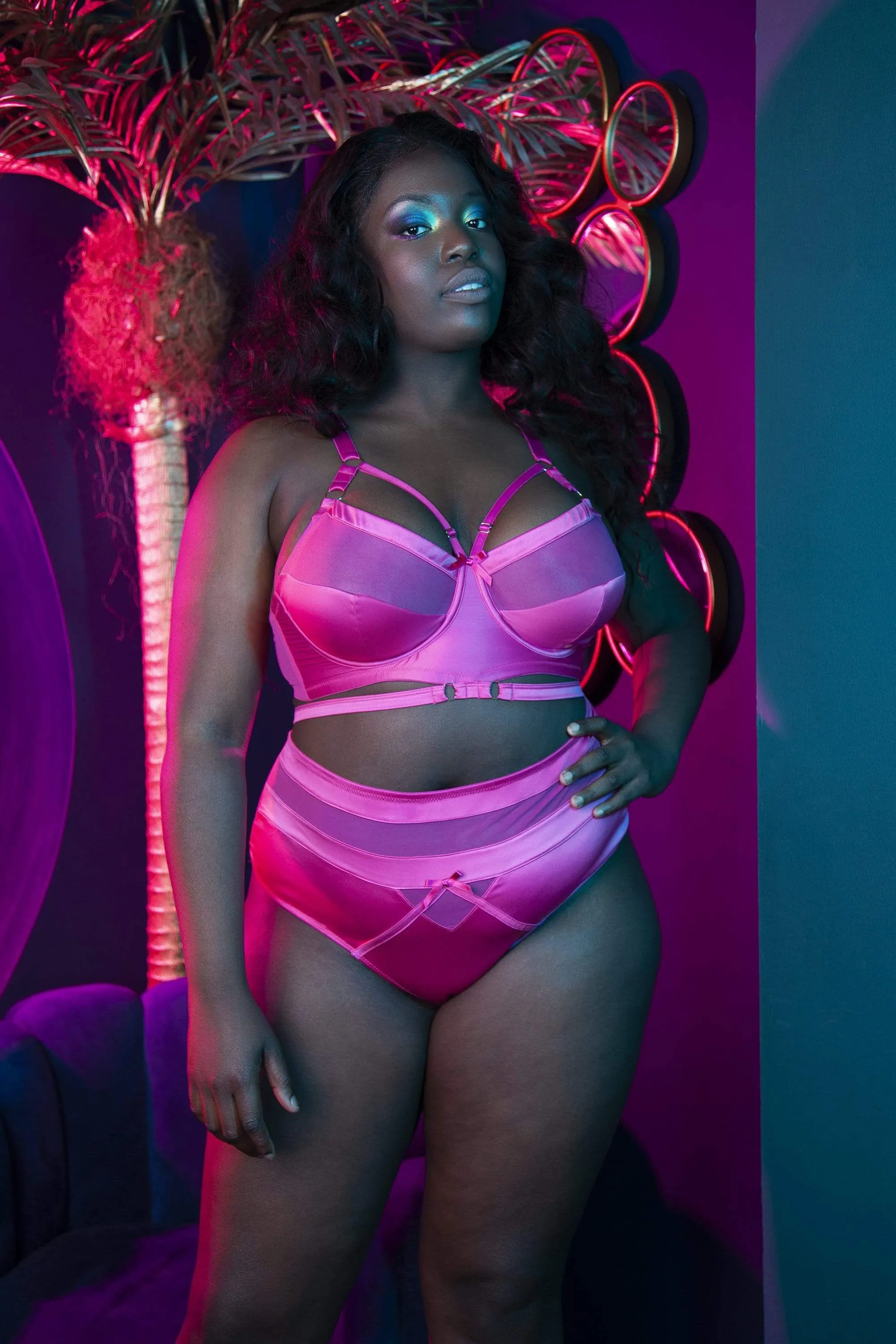Madeleine Bondage Hot Pink Bra