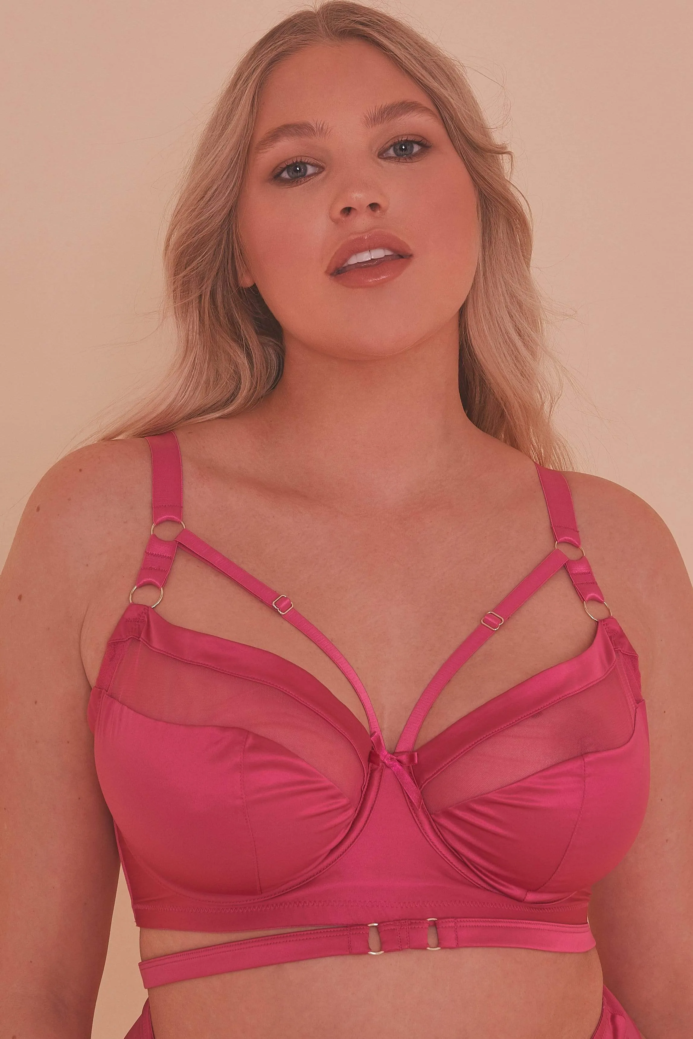 Madeleine Bondage Hot Pink Bra