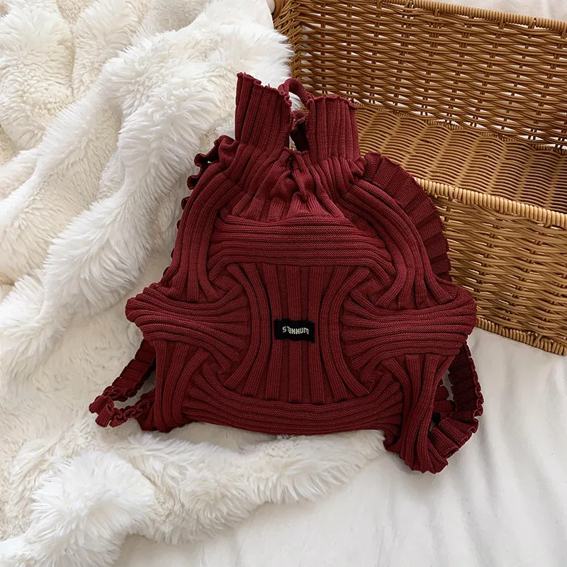 Personalized Niche Design Casual Knitted Woven Handbag