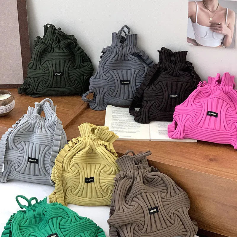 Personalized Niche Design Casual Knitted Woven Handbag