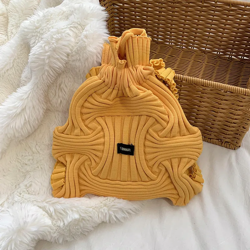 Personalized Niche Design Casual Knitted Woven Handbag