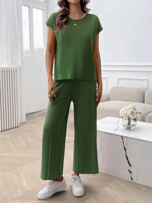 Relaxed Women Casual Beige Two-Piece Set