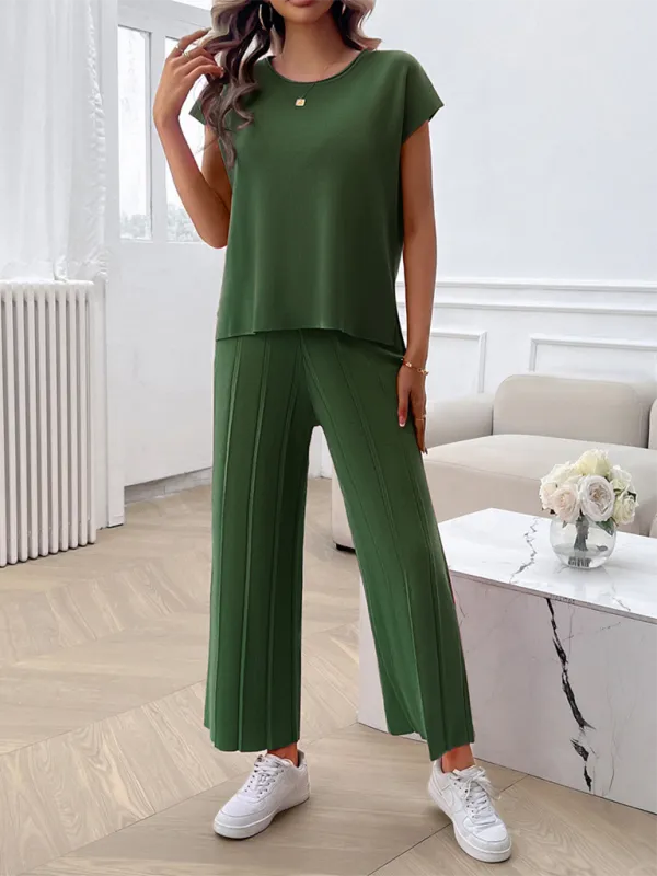 Relaxed Women Casual Beige Two-Piece Set