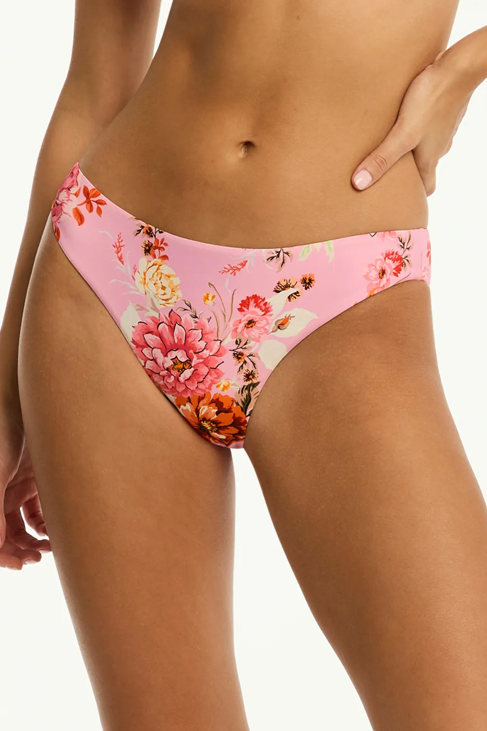 Rosewood Cheeky Bikini Bottom in Pink