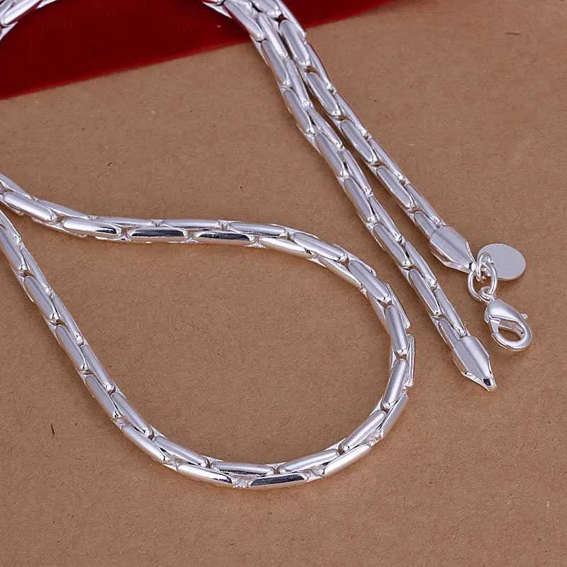 silver plated Chain Lock Chain Necklaces Pendants Men jewelry 59 ELY