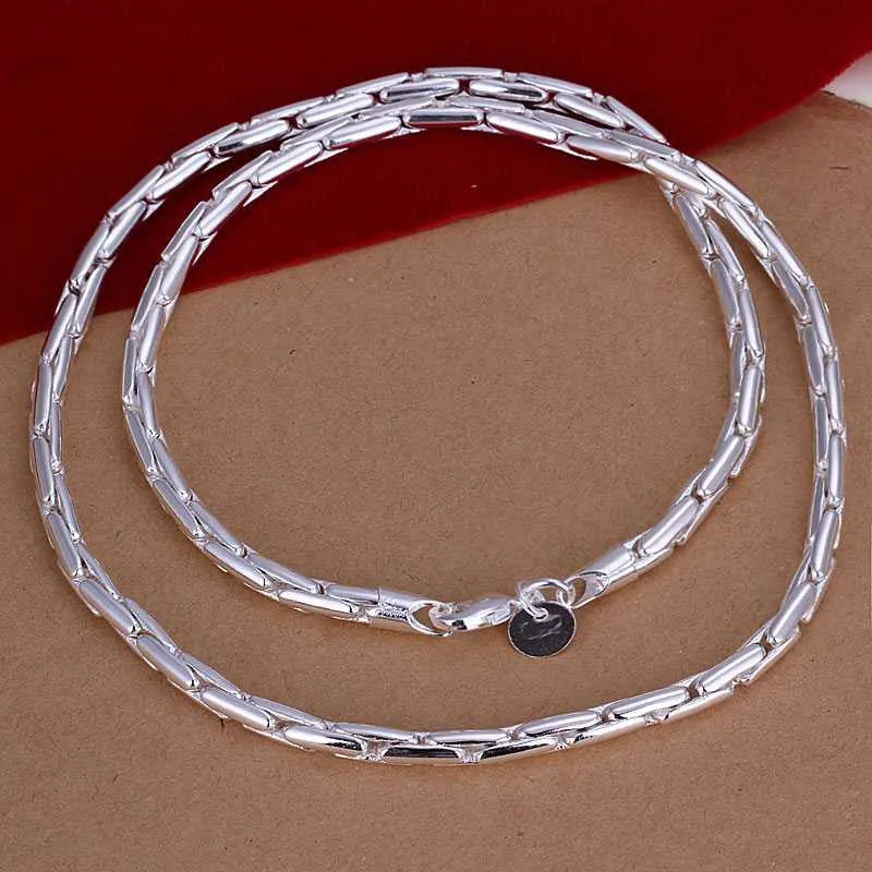 silver plated Chain Lock Chain Necklaces Pendants Men jewelry 59 ELY