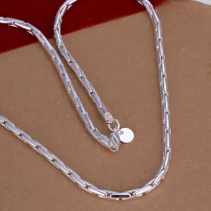 silver plated Chain Lock Chain Necklaces Pendants Men jewelry 59 ELY