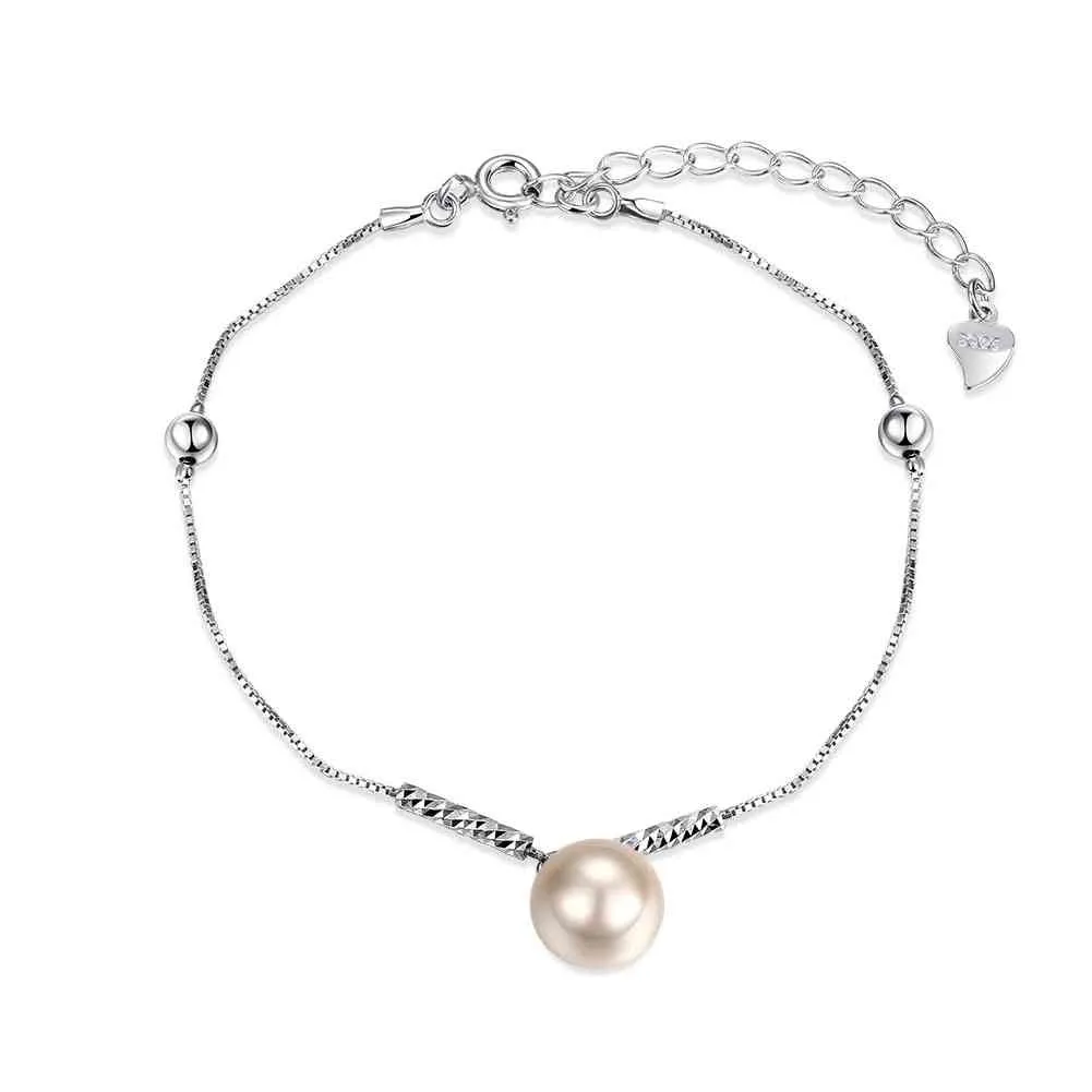 Trendy 925 silver charm bracelet Hanging Pearl pulseras hombre wedding STVH 1 ELY