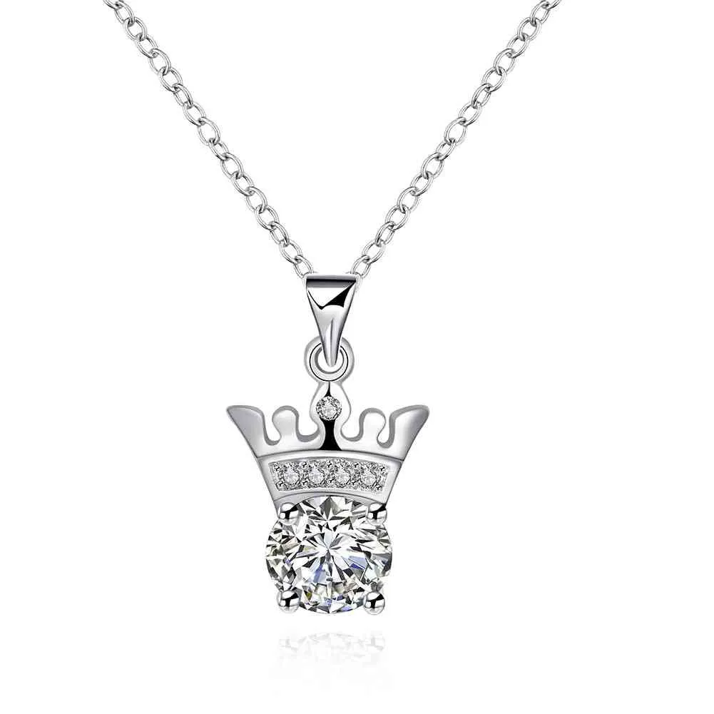 Trendy silver pendant Crown Pendant colar vintage margarida112 ELY