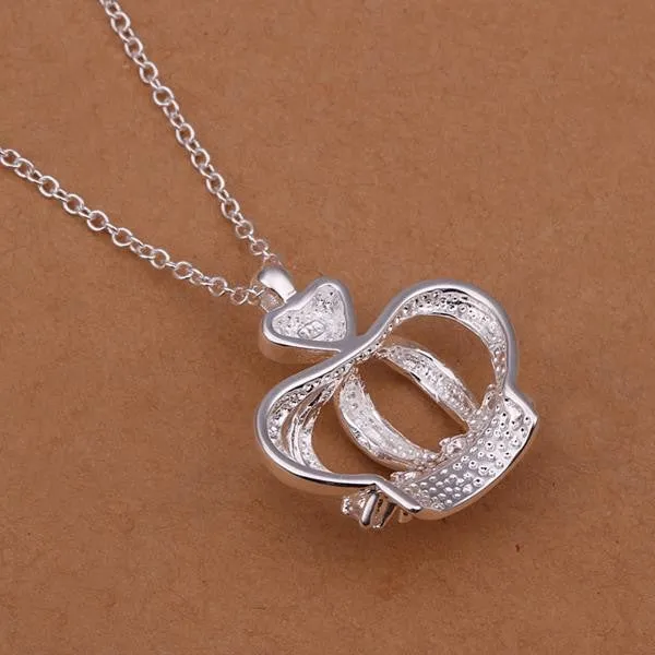 Trendy silver pendant Crown Pendant colar vintage margarida112 ELY
